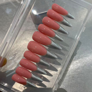 Vente directe du fabricant en forme de cercueil peint à la main Graffiti à grande bouche <span class=keywords><strong>Faux</strong></span> ongles faits à la main 3D Nail Art Couverture complète du doigt - Product Image 4