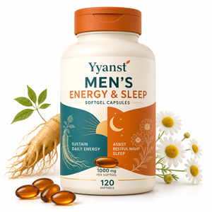 Capsules de bien-être énergétique pour hommes Jour & Nuit 1000mg 120 gélules – Soutien botanique au Ginseng et au Thé Vert pour la fatigue diurne et le repos nocturne - Product Image 1