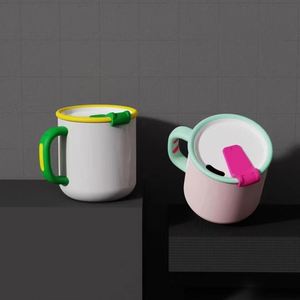 Customizable Logo With Lid Coffee Cup 304 Stainless Steel Coffee Mug With Handle Ceramic Inner Mug Glass Perfume <b>Bottles</b> - Product Image 5