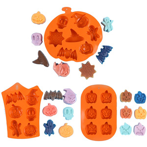 Phim Hoạt Hình Halloween Bí Ngô Silicone Bánh Khuôn Tái Sử Dụng Không Dính Chịu Nhiệt Thân Thiện Với Môi Tự Làm Sô Cô La Baking Pastry Công Cụ - Product Image 2