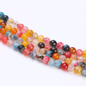 Perles de pierres précieuses d'agate naturelle WENCHI pour la fabrication de bijoux, coupe brillante, couleur jaune, 8 mm de hauteur, 3 mm - Product Image 5