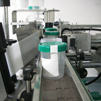 Machine d'étiquetage de bouteilles rondes YM515 haute vitesse 60 pièces/min, machine d'étiquetage de gobelets en verre et en plastique avec mécanisme de serrage de bouteilles
