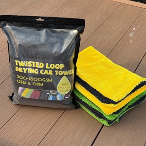 Super Absorption Car Detailing Microfibre <b>Towel</b> Free-Scratch Microfiber <b>Towel</b> for Cars High Absorbent Twisted Loop <b>Towel</b> for Car - Product Image 1