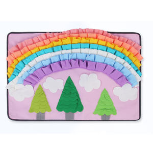 Tapete de Alimentación para Mascotas Serie Arcoíris, Tapete Interactivo para Perros, Juguete de Entrenamiento Olfativo, Tapete de Alimentación para Mascotas - Product Image 1