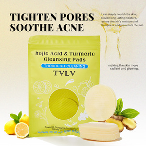 Discos Limpiadores Faciales de Cúrcuma y Ácido Kójico, Exfoliantes y Blanqueadores, para el Acné y los Poros - Product Image 4