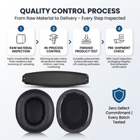 Coussinets d'oreille de remplacement compatibles avec les écouteurs sans fil surround MDR-DS7500 RF7500, cuir protéiné plus doux
