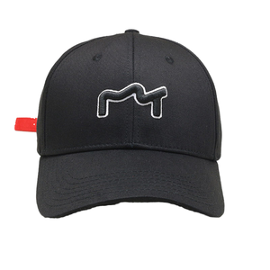 Casquettes de baseball unisexes 6 panneaux de haute qualité 100 % coton avec sangle en cuir courbée respirante et motif dessiné à la main - Product Image 1