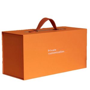 Caja de Regalo Rectangular Portátil de Cartón Gris con Doble Puerta, Personalizable con Logotipo, para Libros, Velas, con Cierre Magnético - Product Image 1