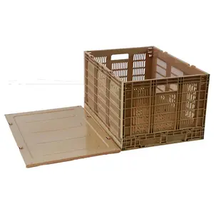 Latest Promotion Price Plastic Storage Packing Boxes For Vegetable Fruits Mesh Stackable Crates