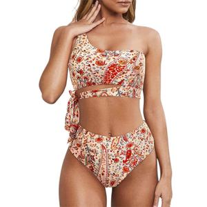 Traje de Baño Bikini Mini Sexy Personalizado de Fabricante, de Alta Calidad, Color Sólido, Moda de Playa, Tanga, Estampado Floral - Product Image 4