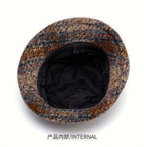 Sombrero de Pescador Elegante para Mujer, Otoño Invierno, Tela Tweed, con Diseño de Lazo, Venta al Por Mayor - Product Image 6