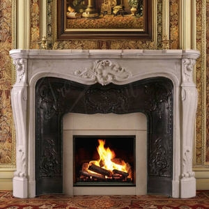 <span class=keywords><strong>Chimenea</strong></span> de Mármol Estilo Luis XV Europeo, Antigua, de <span class=keywords><strong>Piedra</strong></span>, Independiente, para Interiores, en Blanco y Negro, Tamaño Personalizable, Marca Dayang - Product Image 2