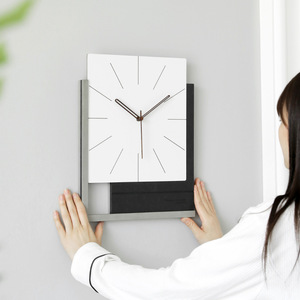 Wozoom Square <b>Wall</b> <b>Clock</b> Battery Powered Silent Quartz Living Room Nordic Style Modern Minimalist Design - Product Image 2