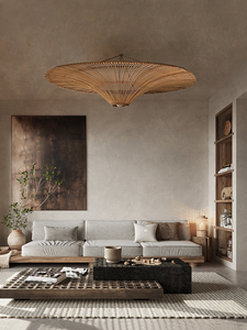 Lampada a sospensione in tessuto Vintage in Rattan per stile sud-est asiatico per soggiorno camera da letto camera da pranzo Hotel lampadari luci a sospensione - Product Image 4