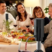 Distributeur de vin électrique intelligent rechargeable par USB BST, décanteur de vin automatique, aérateur, verseur avec tube en plastique rétractable