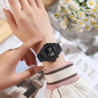 Jam Tangan Elektronik CURREN 6102 untuk Wanita, Tali Silikon Berkualitas Tinggi, Tahan Air 3ATM, Multifungsi, Olahraga, LED Digital