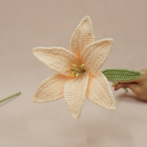 Nouvelle décoration de mariage Crochet tricot lys fait à la main fleur artificielle lys <span class=keywords><strong>Boutique</strong></span> artisanat - Product Image 4