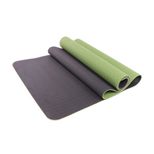 U-HOME 2025 positions de tapis de yoga recyclées vertes étanches double couleur 6mm à faible teneur en carbone, mat personnalisé - Product Image 5