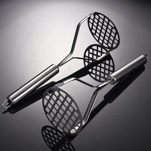 Stainless Steel Dishwasher <b>Safe</b> Potato Masher 2 Piece Set Mesh Design Kitchen <b>Tool</b> for Puree and Baby Food - Product Image 3