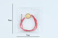 Bracelets en corde tressée verte catholique personnalisables, bracelets religieux avec la Vierge Marie, Saint Benoît, Saint Jude