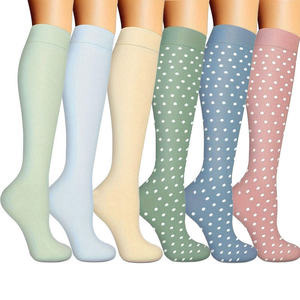 BiLu Outdoor Athletic Cycling <b>Socks</b> <b>Moisture</b> Wicking Quick Dry Padded Foot Bed Polka Dot Colorful <b>Socks</b> for Training Running Gym - Product Image 1