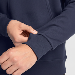 Sudaderas Casuales de Invierno para Hombre, Color Sólido, Poliéster/Algodón, Felpa, Corte Regular con Diseño de Bolsillo, Secado Rápido, Transpirable, Ecológico - Product Image 1