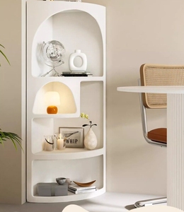 Mobile ad Angolo di Lusso Leggero, Scaffale Integrato, Armadietto da Parete ad Angolo, Mobile Triangolare Nordico, Mensola Angolare da Parete - Product Image 2