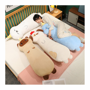 75/115CM Peluş Dolgulu Hayvan Yastığı Uzun Vücut Yastığı Yatakta veya Ev Dekorasyonu İçin Uyku Arkadaşı Peluş Yastık - Product Image 1