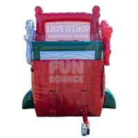 Toboggan gonflable sportif de 18 pieds avec double glissière et supports pour lumières, en PVC, facile à installer