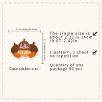 50 pegatinas de PVC impermeables con dibujos animados de grafiti para la temporada de otoño, decoración DIY en inglés para vasos, cuadernos y fundas de teléfono.