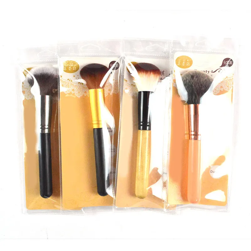 Long Wooden Handle Blush Rouge Brush Profil Daily Custom Color Logo And Packaging Makeup Tool Brush