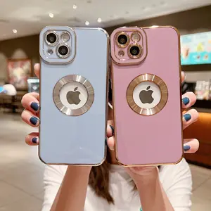 JYD Luxury Soft Electroplated Phone Case for iPhone 14 Pro Max 13 12 11 XS X XR 7 8 Plus Hollow Out Silicone Cases Cover