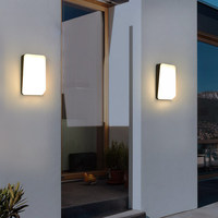 Applique murale LED décorative extérieure étanche IP65 de haute qualité avec base en aluminium, lumière blanc chaud doux 2700K pour jardin