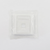 Plaque de panneau réseau RJ11 RJ45 2 ports Type 86*86 pour prises Keystone Cat6 Cat5 Cat7