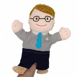 HY198 marionnette de poupée de grand-mère en peluche personnalisée en gros 25cm marionnette à main complète pour enfants jouet - Product Image 6