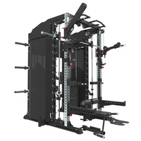 Machine Smith professionnelle avec système à double poulie et cage de musculation pour usage commercial