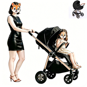Nuevo Diseño de Carriola 3 en 1 con Asiento Elevado y Parasoles para Sistema de Viaje - Product Image 1