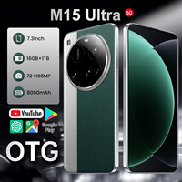 Smartphone M15 Ultra 5G à prix d'usine, processeur Deca Core, 16 Go de RAM et 1 To de stockage, écran HD 108 MP pour le multitâche, étudiants et professionnels