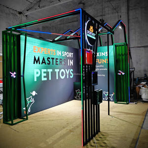 कस्टम मॉड्यूलर 10-20 एल्यूमीनियम कपड़े का नेतृत्व निष्पक्ष स्टैंड बूथ पोर्टेबल प्रदर्शनी उपकरण लोगो पृष्ठभूमि व्यापार शो के लिए कस्टम लोगो पृष्ठभूमि - Product Image 3