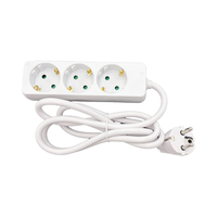 CE ROHS conforme 3 voies norme européenne 250V ABS interrupteur de prise d'extension électrique 16A évalué EU CN prise Standard 3 sorties