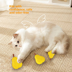 Jouet pour chat Zenidoo en forme de gourde éponge, outil de nettoyage dentaire, d'entraînement et anti-ennui, marque Loofah, contenant de la catnip - Product Image 5