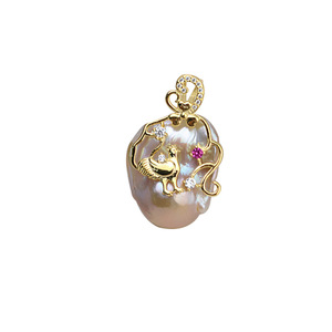 Pendentif en argent 925 fait main avec perle baroque, accessoire pour femme, base de collier vide avec perles en vrac - Product Image 5