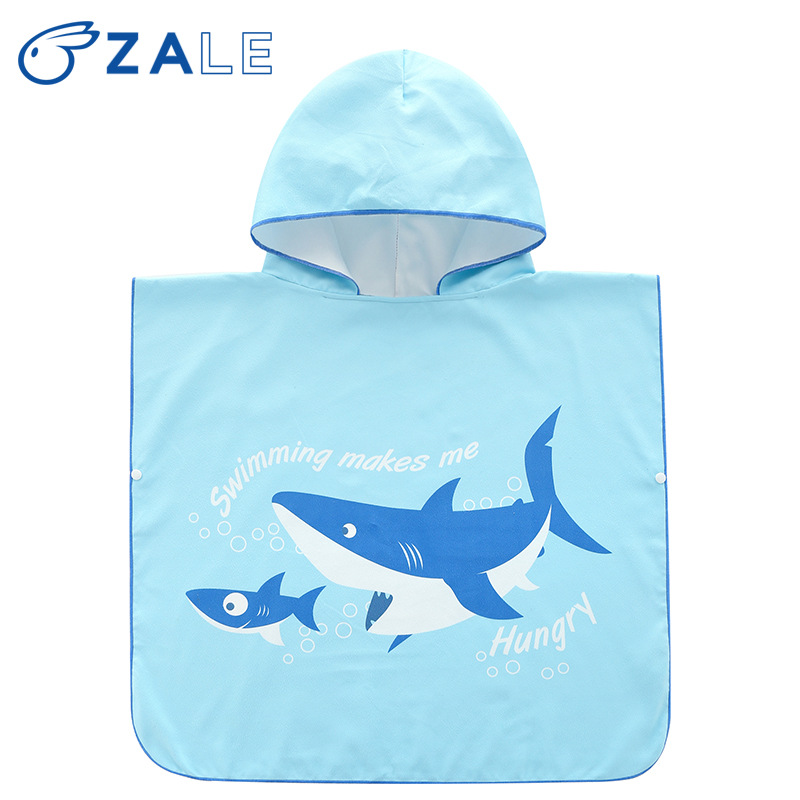 36m blue shark bathrobe