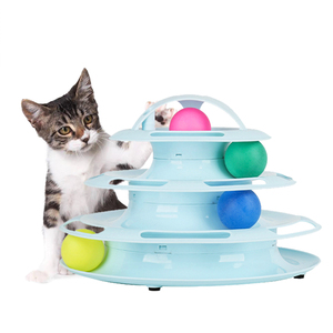 Giocattolo del gatto del disco della palla pazza divertente interattivo della piattaforma girevole di 4 strati per i prodotti dell'animale domestico dei gatti del gattino - Product Image 6
