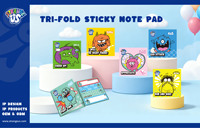 Bloc-notes autocollant à trois volets Strange Us Monster, notes adhésives personnalisées, dessin animé mignon |   Recruter des Agents Exclusifs Mondiaux