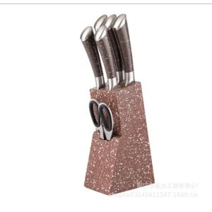 Ensemble de couteaux de chef professionnels 7 pièces, bloc de couteaux en acier inoxydable à haute teneur en carbone, lames ultra-affûtées, poignées ambidextres - Product Image 6