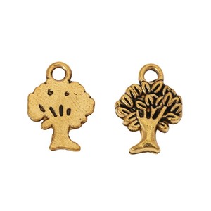 Colgante de árbol calado de aleación de zinc con diseño de follaje texturizado para regalos de reunión familiar - Product Image 4