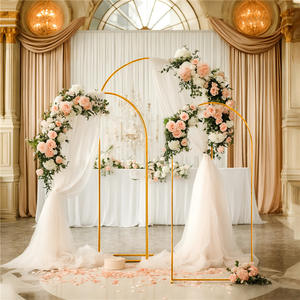 Arco de Boda Dorado LANJO de 1.5m, 1.8m y 2m, Soporte para Fondo de Boda, Arco de Hierro Elegante, Simple y Fácil de Montar - Product Image 2
