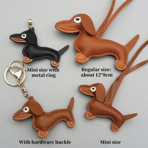 Porte-clés tendance en cuir PU pour femme, motif chien teckel, pendentif de sac, accessoires décoratifs pour sacs mignons - Product Image 5