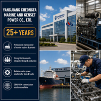 Moteur diesel marin Yuchai 280 ch 2500 tr/min, 6 cylindres, moteur embarqué pour yachts, bateaux de plaisance, croisières